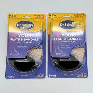 Dr. Scholl's Love Your Flats & Sandals Arch Cushions Women 6–10 3 Pair Lot of 2